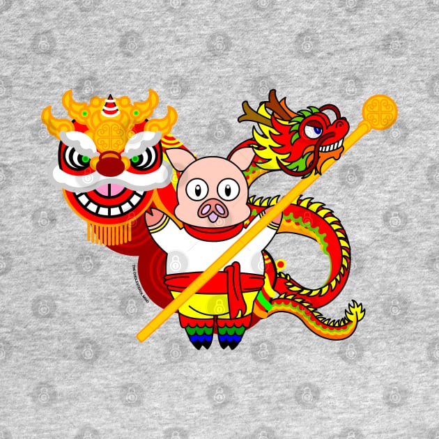 Happy Chinese New Year! The Lion, The Pig and The Dragon by cholesterolmind